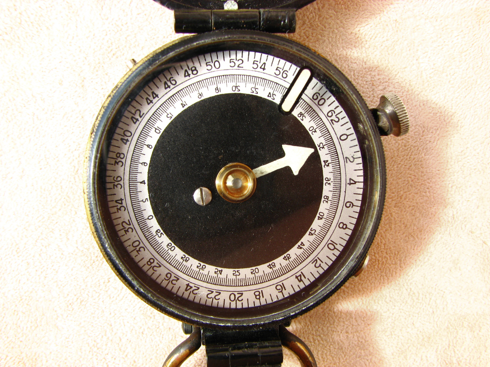 Post WWI Verner's Pattern style MK VIII Italian marching compass with mils dial